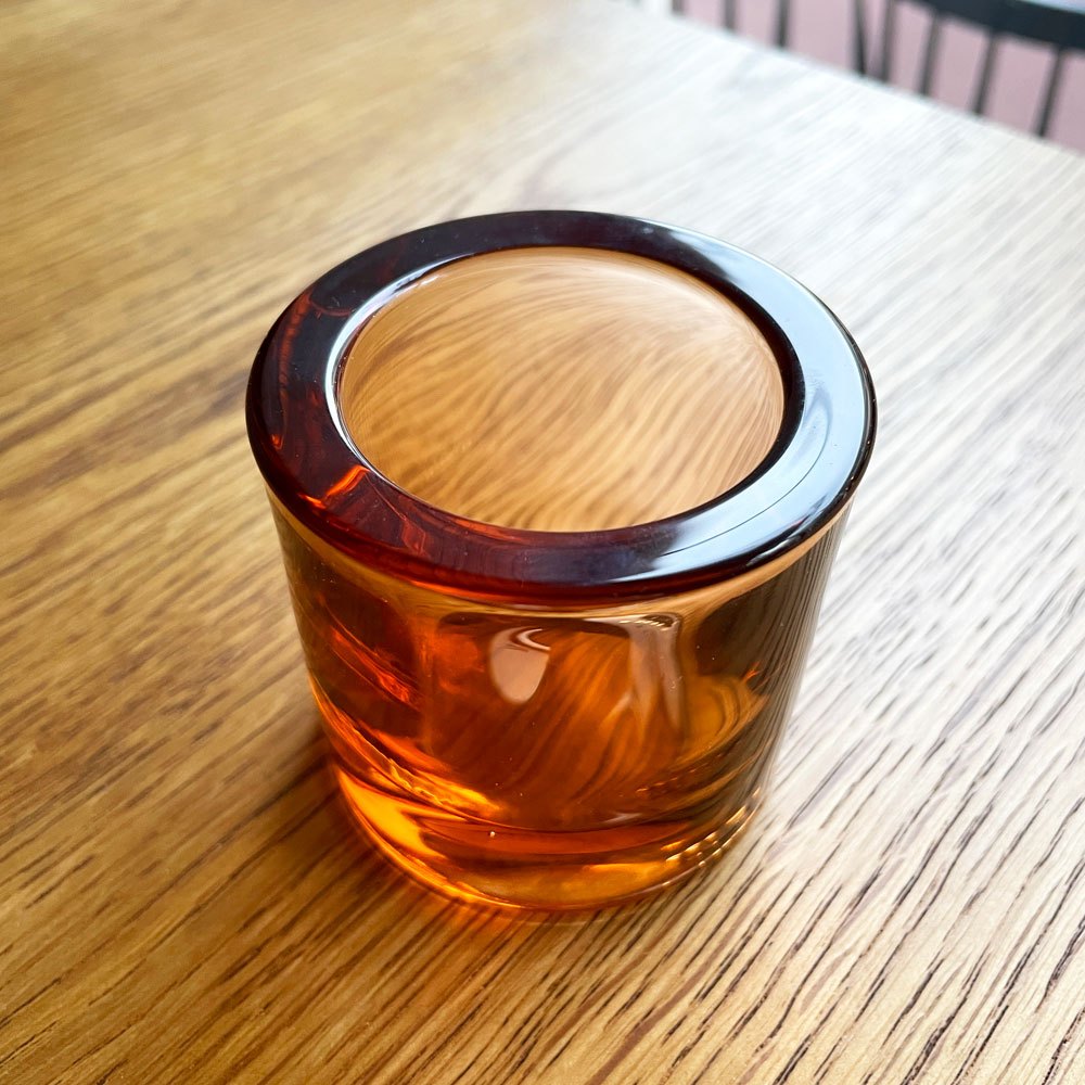 イッタラ iittala マリメッコ marimekko キビ kivi キャンドルホルダー セビリアオレンジ 60mm ヘイッキ・オルヴォラ フィンランド  廃番カラー ♪