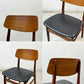 ファーストラップ FARSTRUP Model 208A ダイニングチェア チーク×アフロモシア材 レザー デンマーク ビンテージ 北欧家具 A ●