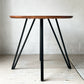 かなでもの KANADEMONO ザ・カフェテーブル THE CAFE TABLE Black Steel 4pin ラウンド Φ80cm ラバーウッド天板 ★