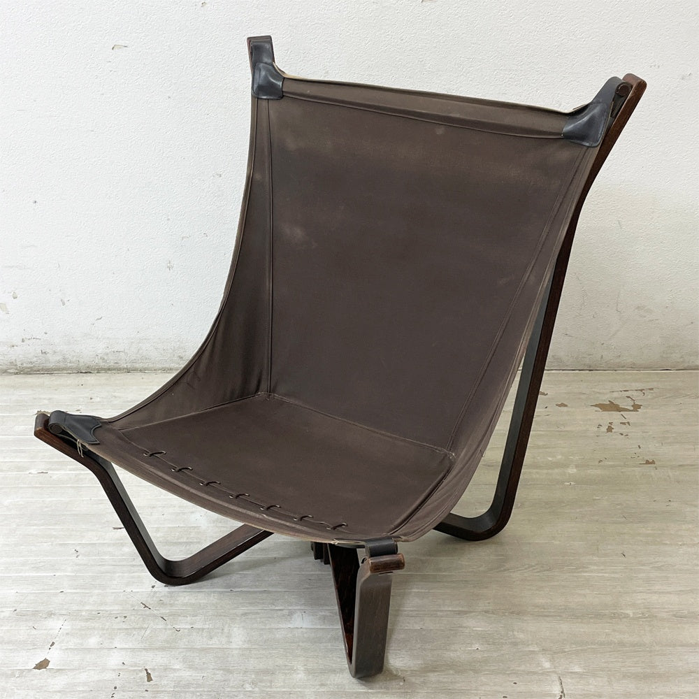 BRUNSTAD MOBELFABRIKK バイキングチェア Jim Myrstad ラウンジチェア 1Pソファ 北欧家具 本革 ビンテージ 北欧 ノルウェー ●