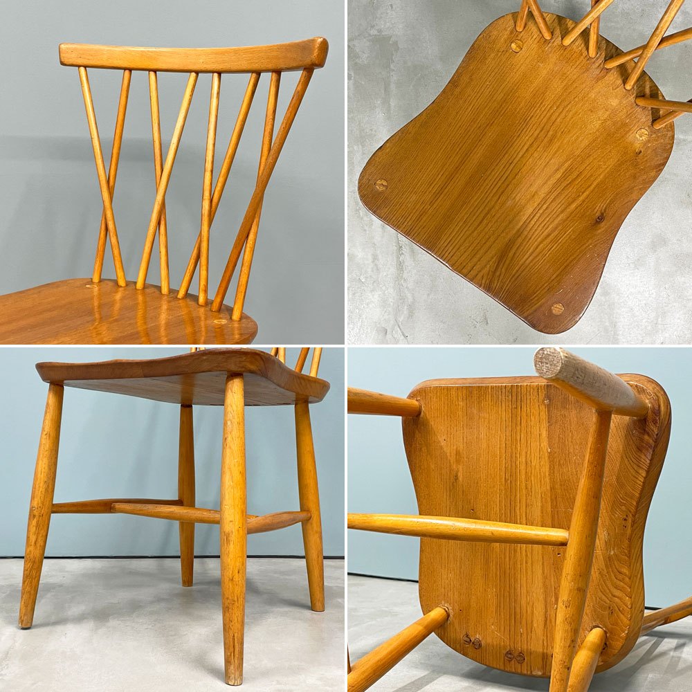 アーコール ercol クロスバックチェア エックスバック ラティスドチェア エルム材 UKビンテージ Vintage 英国家具 ◎