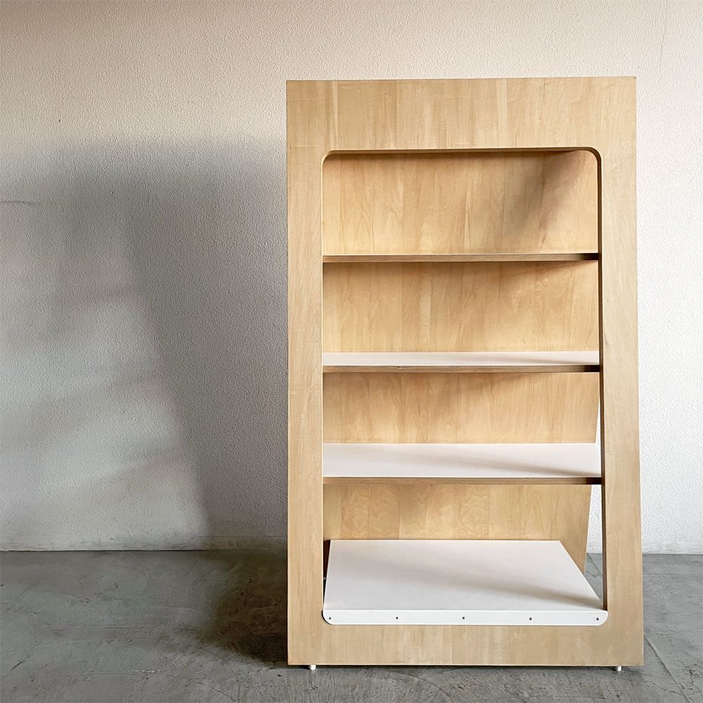 デッセンス dessence シェルフ 4段 マガジンラック付 収納棚 店舗什器 W120cm 山本和豊 オーダー家具 〓