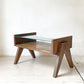 ピエールジャンヌレ Pierre Jeanneret ガラスコーヒーテーブル スモール Glass Coffee Table Small チーク無垢材 レター有り 1960‘s ビンテージ ★