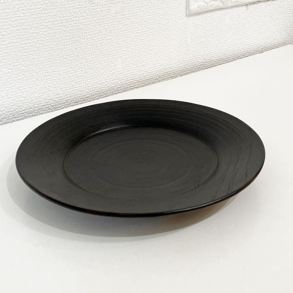 赤木明登 Akito Akagi パスタ皿 黒 nurimono 約21cm 漆器 輪島塗 現代作家 A ◎