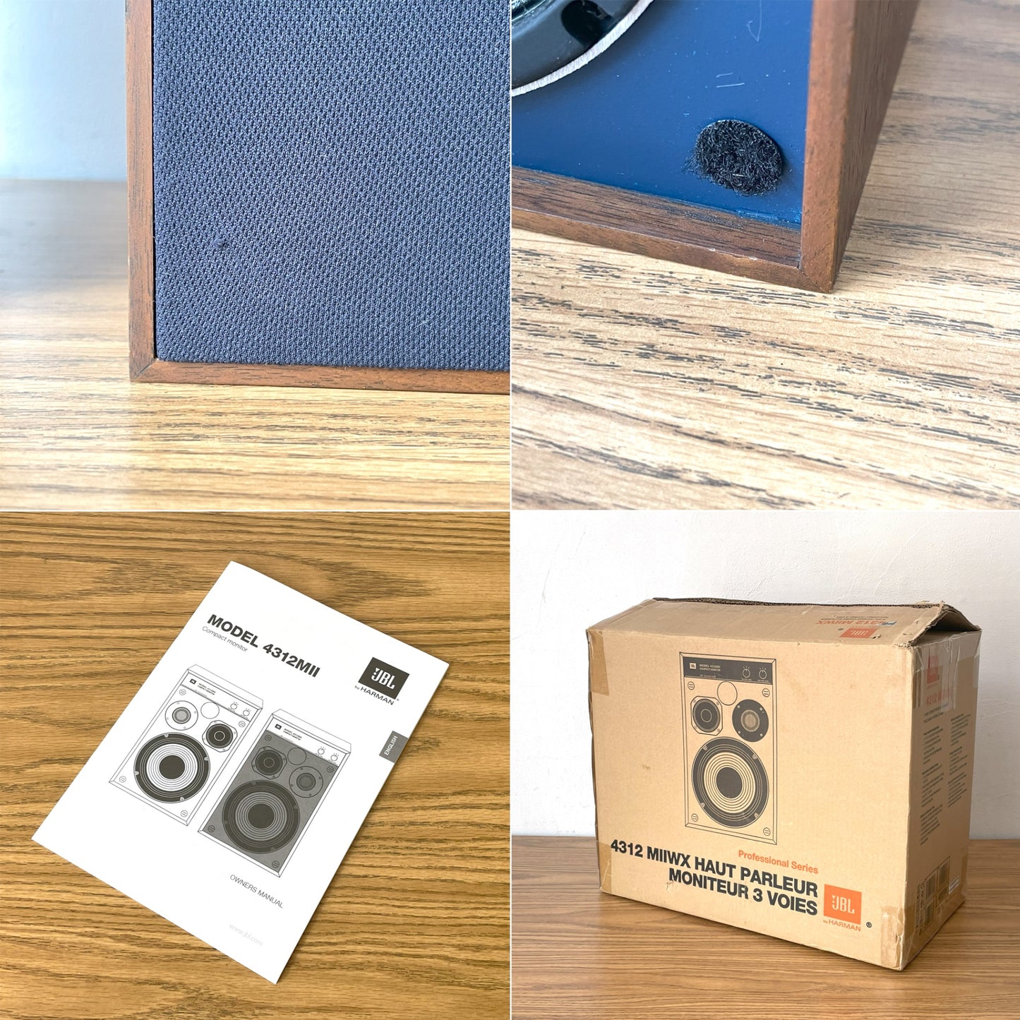 ジェービーエル JBL 4312MⅡWX (4312エムツー) ブックシェルフスピーカー 連番ペア コンパクトモニタースピーカー 美品 ★