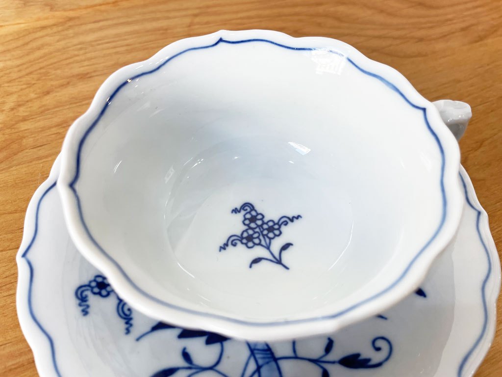 マイセン Meissen ブルーオニオン Blue Onion カップ＆ソーサー C&S 陶磁器 ドイツ ★