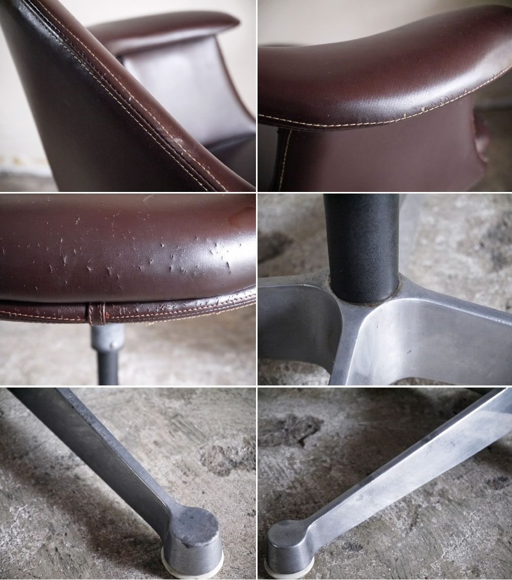 ICF ・ De Padova ビンテージ DAF SWIVEL CHAIR コントラクトベース ジョージネルソン George Nelson 初期モデル 希少 60’s ■