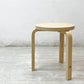 アルテック Artek スツール60 Stool60 ヴィッリ villi 90周年記念 フォルマファンタズマ バーチ材 ナチュラルラッカー 3本脚 アルヴァ・アアルト フィンランド 北欧家具 ●