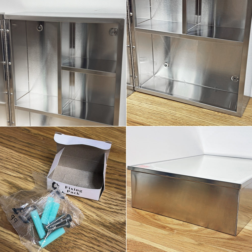 ダルトン DULTON ステンレスキャビネット型ミラー ウォールミラー STAINLESS STEEL CABINET 壁付け 箱付き ●