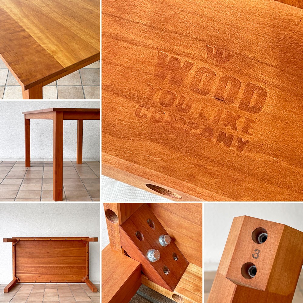 ウッドユウライクカンパニー WOOD YOU LIKE COMPANY ベイシック BASIC 30t Ⅰ型 ダイニングテーブル チェリー無垢材 W140cm カスタマイズサイズ ◇