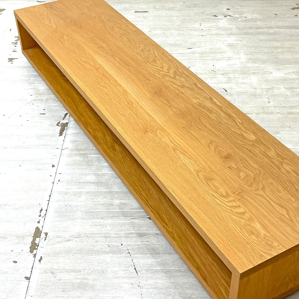 無印良品 MUJI リアルファニチャー オーク無垢材 テレビボード AVボード オープンタイプ W180cm ●