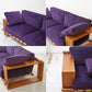 ポラダ porada パナマ PANAMA 3シーターソファ パープル ウォールナット無垢材 W210cm タルジオ・コルツァーニ デザイン ●