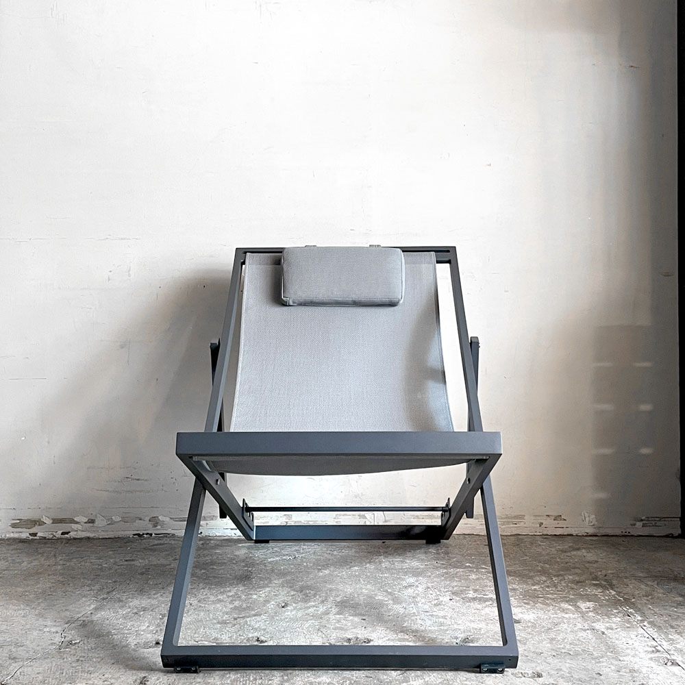 ランドノーム LandNorm ヘリーハンセンｘアクタス HELLY HANSEN×ACTUS ルナ デッキチェア LUNA DECKCHAIR フォールディングチェア チャコールグレー×ライトグレー アウトドア ■