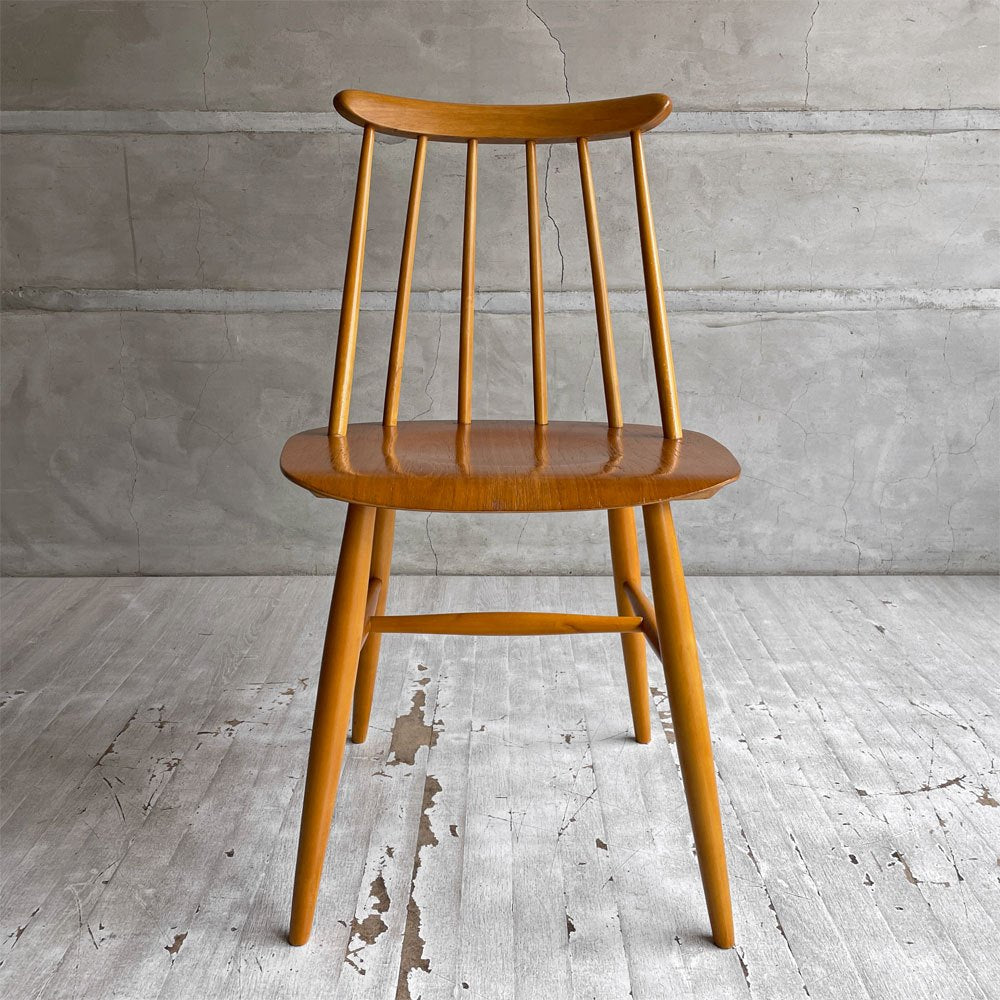 エズビーヴァーケン Edsby Verken ファネットチェア Fanett Chair ダイニングチェア チーク材×ビーチ材 イルマリ・タピオヴァーラ スウェーデン 北欧ビンテージ ♪