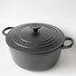 ルクルーゼ LE CREUSET ココットロンド 両手鍋 22cm ブラック 両手鍋 鋳物 ★
