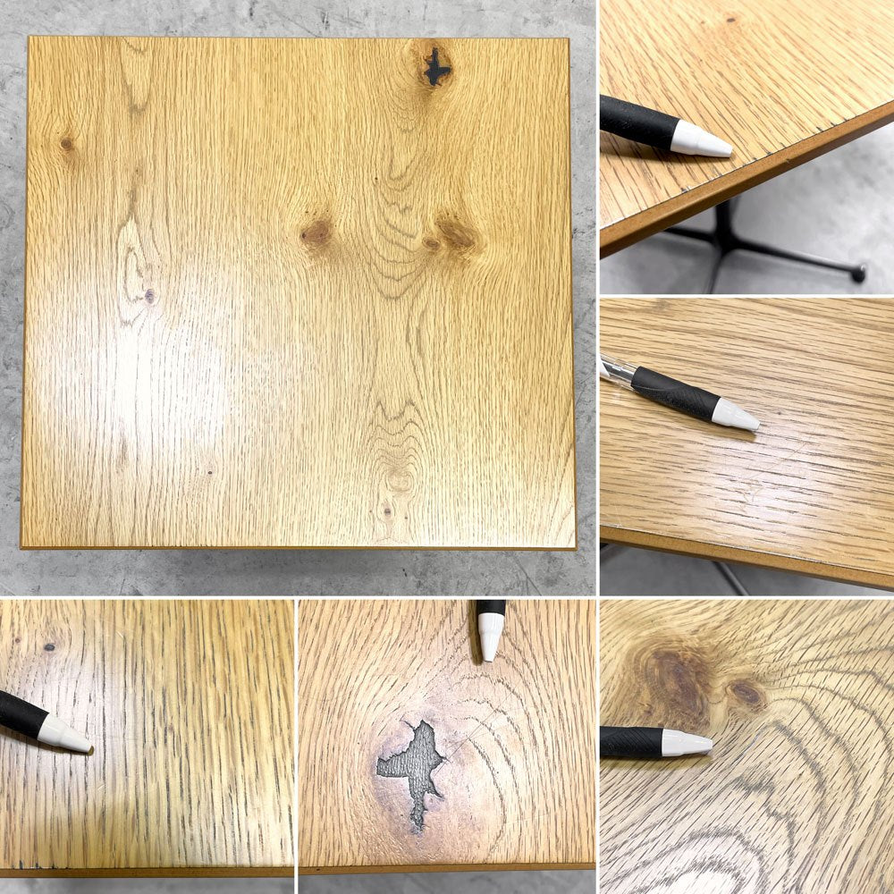 コッコレ coccole スクエアテーブル SQUARE TABLE カフェテーブル オーク材 ｗ60cm インダストリアルデザイン 定価￥51,700- ●