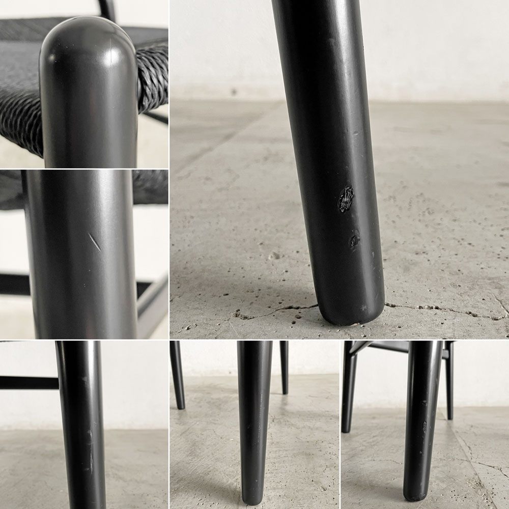 カールハンセン＆サン Carl Hansen & Son CH24 Yチェア ビーチ材 ブラックラッカー×ブラックペーパーコード 日本仕様サイズ ハンス・J・ウェグナー デンマーク 北欧家具 A 〓