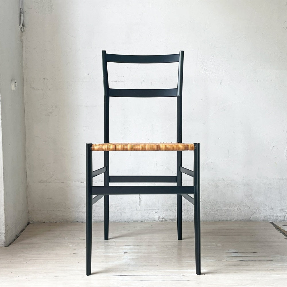 カッシーナ Cassina 699 スーパーレジェーラ SUPERLEGGERA チェア アッシュ材 ブラック 籐張り ジオ・ポンティ ★