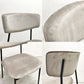カリガリス Calligaris フィフティーズ FIFTIES ダイニングチェア サンドカラー×マットブラック ファブリック ベルベット スチール脚 モダンデザイン イタリア A ●