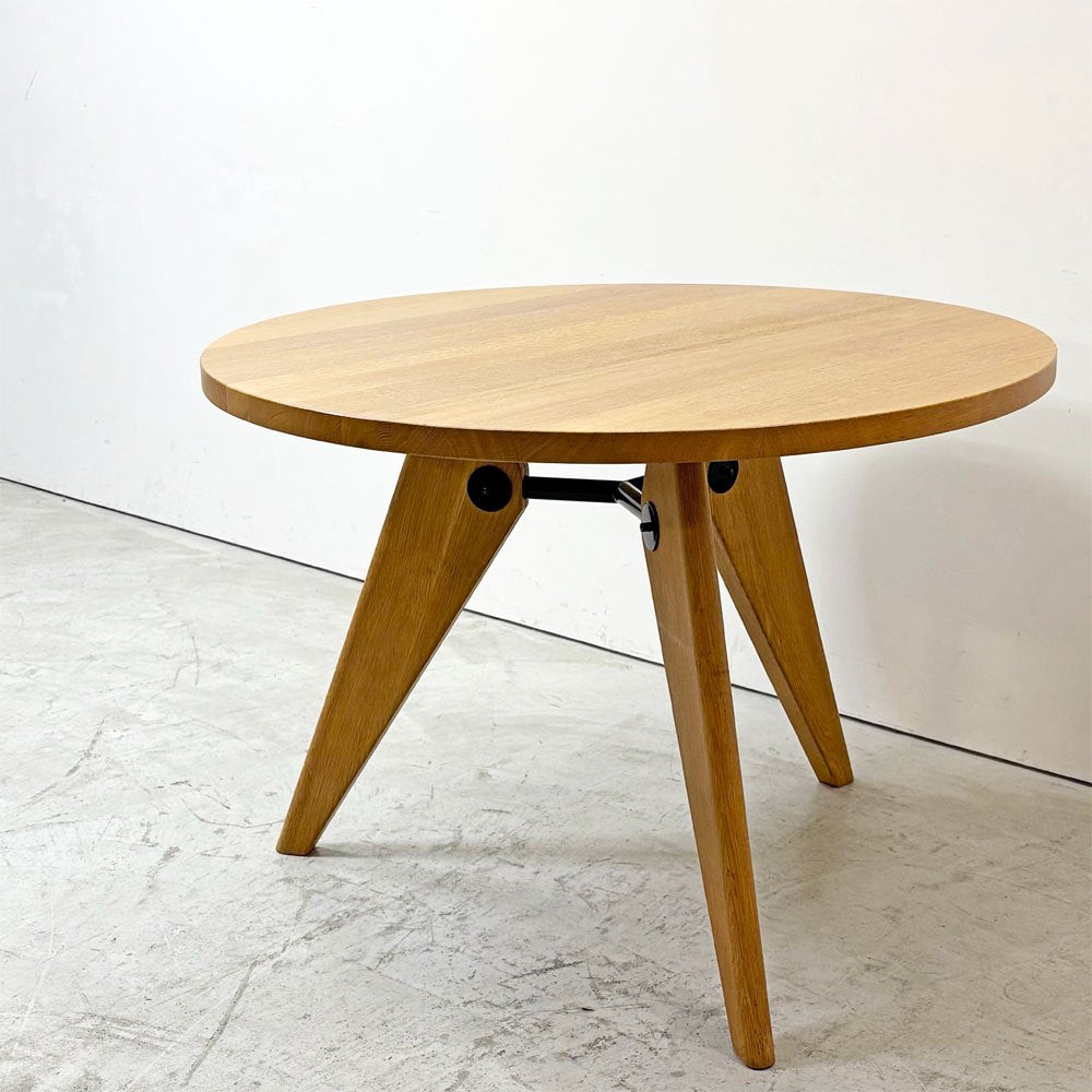 ヴィトラ vitra ゲリドン Gueridon ダイニングテーブル ラウンド ナチュラルオーク 無垢材 Φ105cm ジャン・プルーヴェ 定価399,300円 ●
