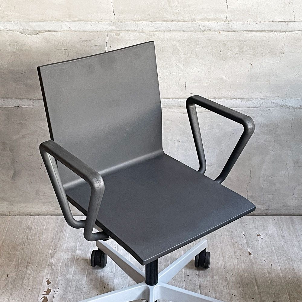 ヴィトラ vitra ゼロフォー .04 スタジオチェア アームレスト付 ハードキャスター マールテン・ヴァン・セーヴェレン Maarten Van Severen 定価￥202,400- A ♪