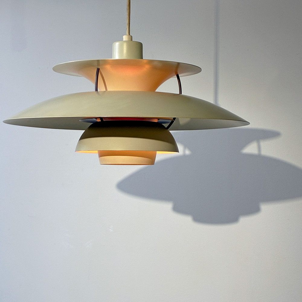 ルイスポールセン Louis Poulsen PH5 ペンダントライト ホワイト ポール・ヘニングセン Poul Henningsen ビンテージ 北欧 名作照明  ●