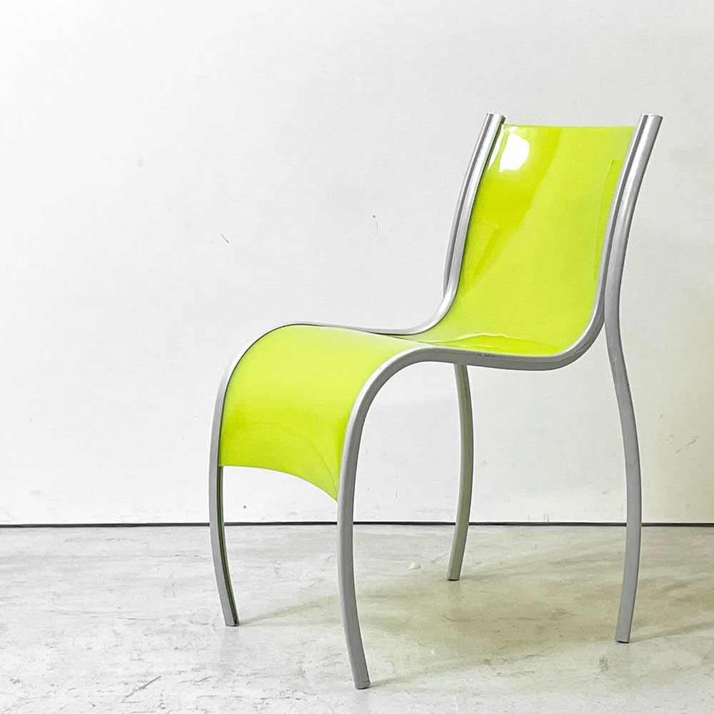 カルテル Kartell FPE chair スタッキングチェア ダイニングチェア アルミ ポリプロピレン グリーン ロンアラッド イタリアモダン 廃番 D ●