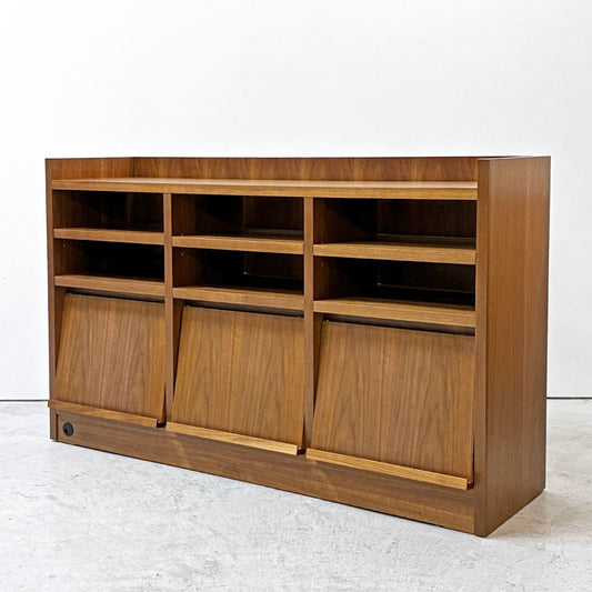 マスターウォール MASTERWAL コローバ DJブース KOROVA DJ BOOTH W150cm ウォールナット材 ドロップダウン扉 電源ダクト付き アカセ木工 展示品 ●