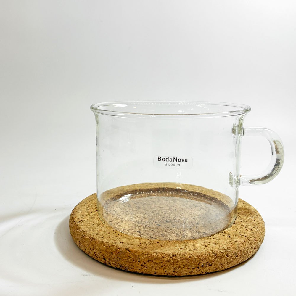 ボダノバ Boda Nova ガラスカップ ＋ コルクマット 耐熱ガラス シグネ・ペーション・メリン Signe Persson Melin 北欧食器 スウェーデン ★