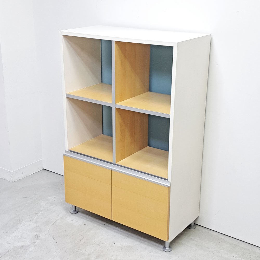 ウィルクハーン Wilkhahn ミナモ Minamo ファイリングシェルフ Filing Shelf オーク材 アルミフレーム アクリルパネル 2ドロワー 2列3段 コクヨ取扱い ●