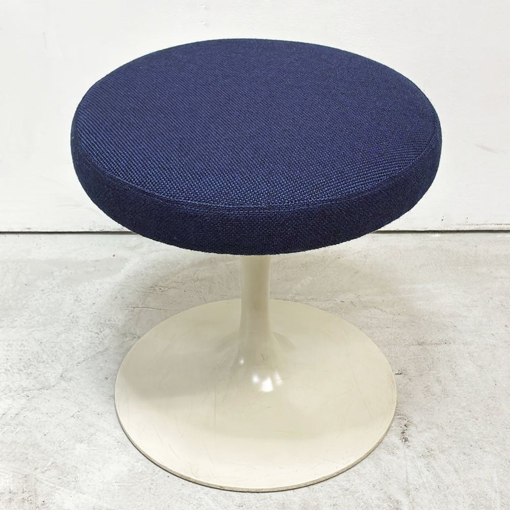 ノル ノール Knoll ビンテージ チューリップ スツール 回転式 エーロ・サーリネン Eero Saarinen スペースエイジ ミッドセンチュリー ウレタン・ファブリック交換品 ●