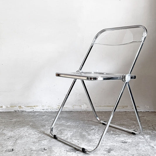アノニマカステッリ ANONIMA CASTELLI プリアチェア PLIA チェア クリア クロームフレーム ジャンカルロ・ピレッティ Giancarlo Piretti イタリア B ■