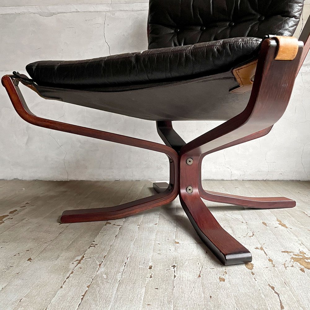 バットネ VATNE ファルコンチェア Falcon Chair ローバック イージーチェア ラウンジチェア 1Pソファ シガード・レッセル 本革 ビンテージ 北欧 ノルウェー ♪