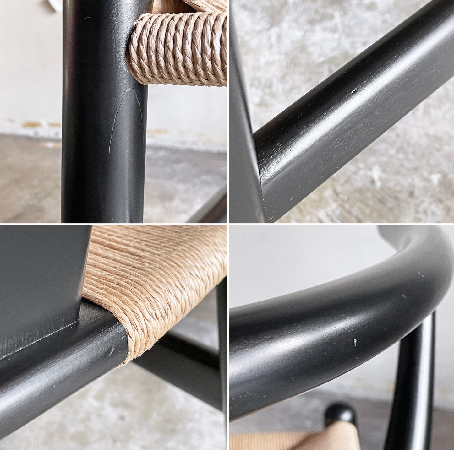 カールハンセン&サン Carl Hansen&Son CH24 Yチェア ブラックラッカー × ナチュラルペーパーコード ビーチ材 ハンス J. ウェグナー 座面高42cm フルリペア品 ■