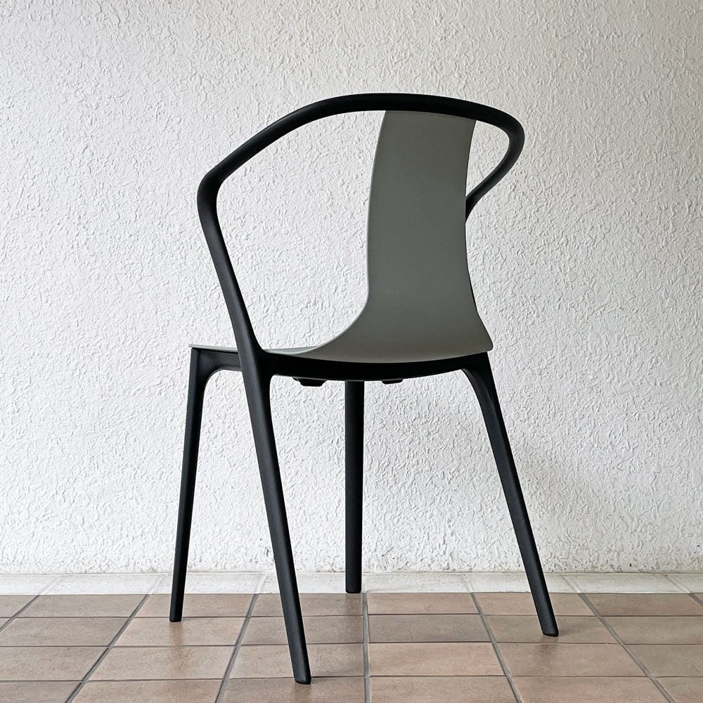 ヴィトラ Vitra ベルヴィルチェア Belleville Chair アームチェア ダイニングチェア スタッキングチェア モスグレー ロナン & エルワン・ブルレック B ◇