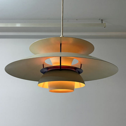 ルイスポールセン Louis Poulsen PH5 ペンダントライト ホワイト ポール・ヘニングセン Poul Henningsen ビンテージ 北欧 名作照明  ●