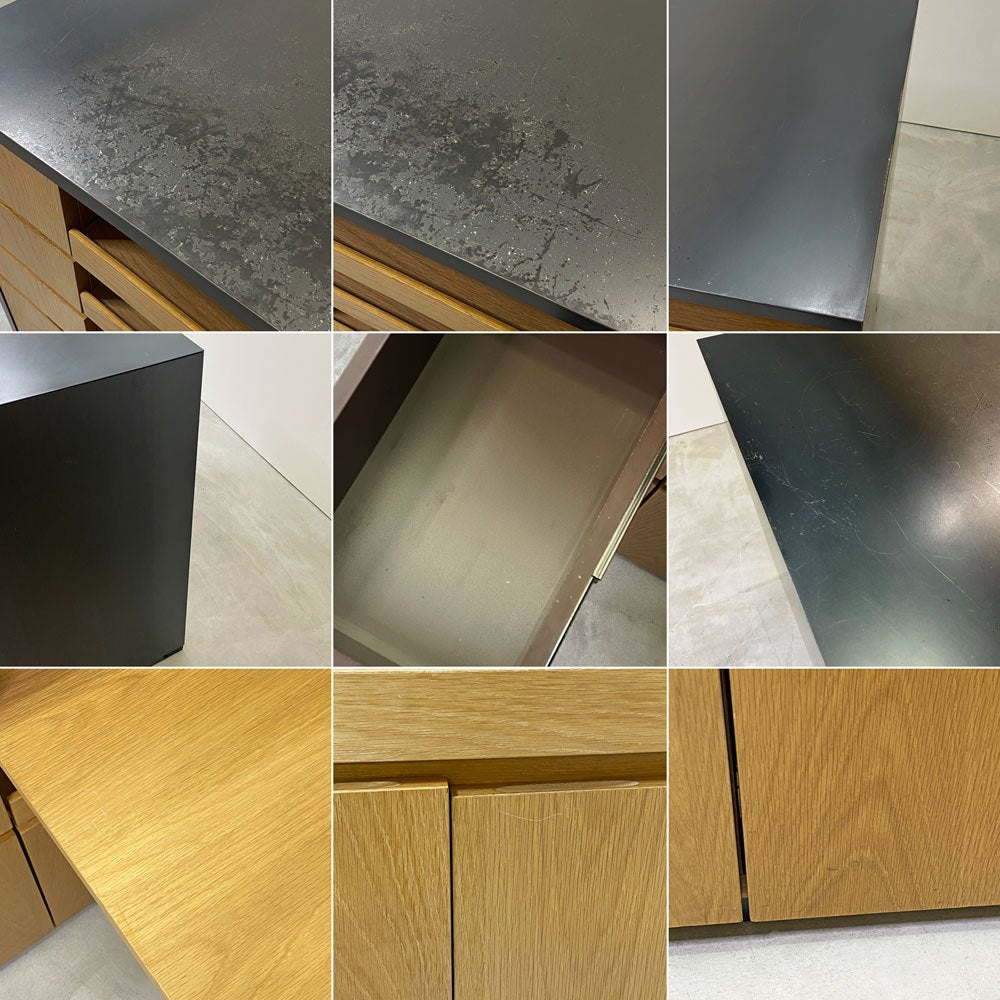 オーダーメイド アイアン x ウッド キャビネット 3スライドトレー 3ドロワー 3ドア 備品収納 店舗什器 モダンデザイン ●