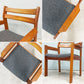 辻木工 TSUJI MOKKO チーク材 ダイニング アームチェア ファブリック張替済み ビンテージ vintage 北欧スタイル B ◎