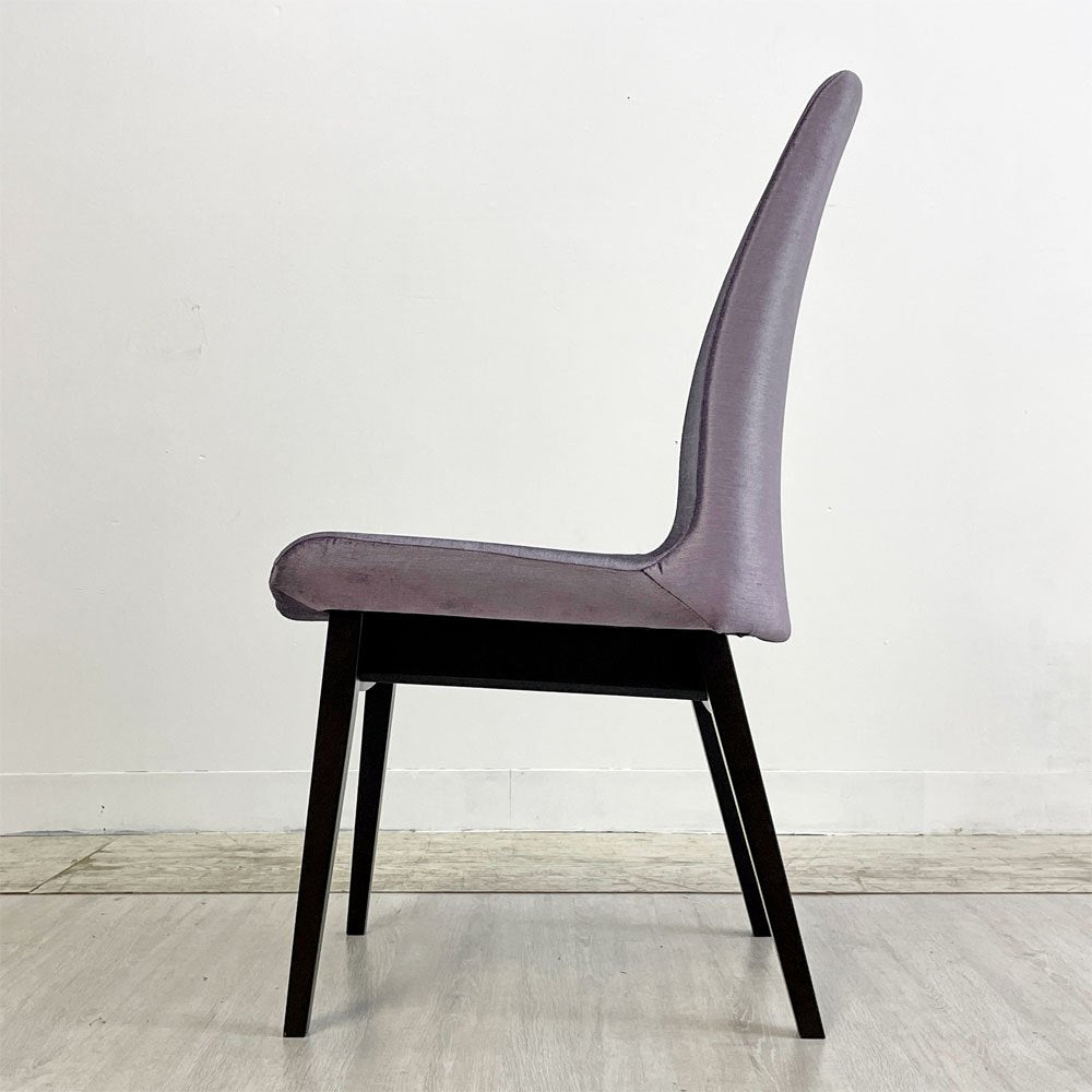 カワジュン KAWAJUN ドリディナチェア DORIDINA CHAIR ファブリック パープル モールドウレタン シンプルデザイン 美品 A ●