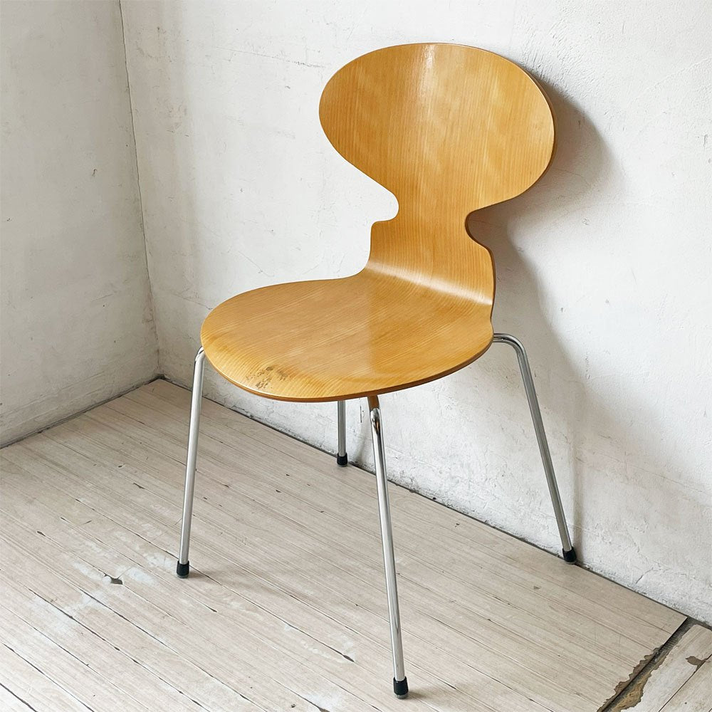 フリッツハンセン Fritz Hansen 3101 アリンコチェア アントチェア 4本脚 ナチュラルビーチ ラッカー仕上げ フェルトグライズ アルネ・ヤコブセン D ★