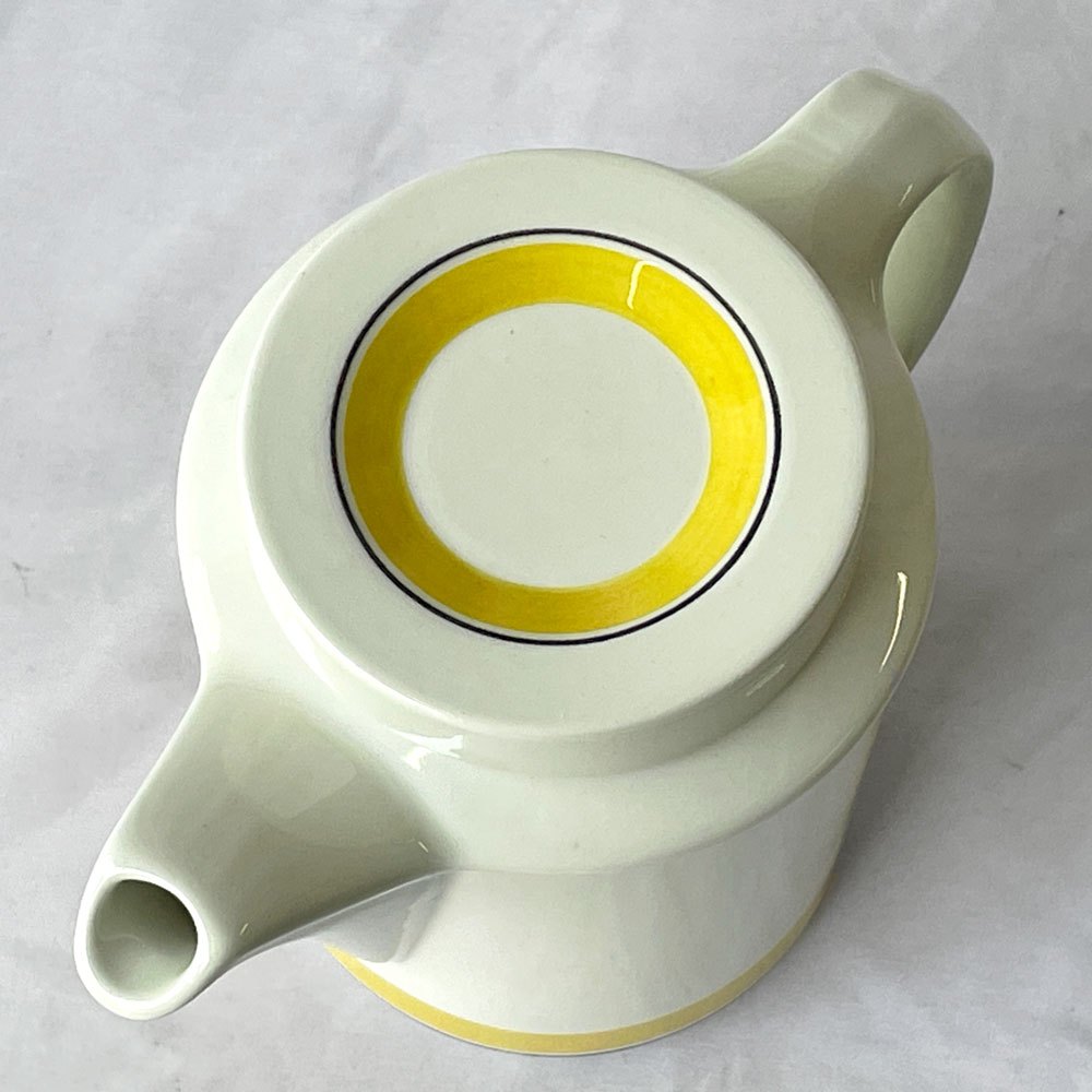 アラビア ARABIA ファエンツァ Faenza イエローライン ティーポット H18cm 北欧食器 ◇