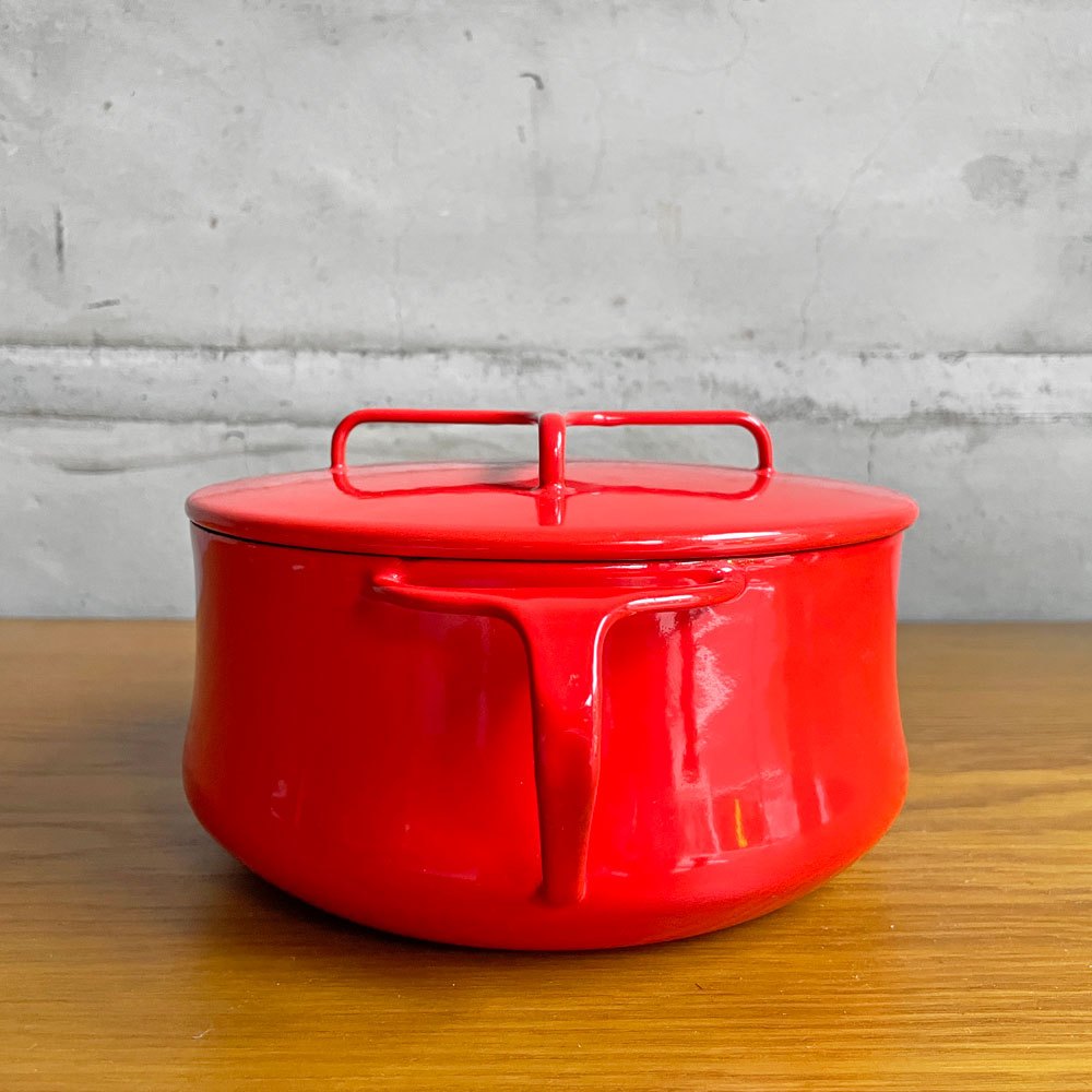 ダンスク DANSK コベンスタイル 両手鍋 ホーロー キャセロール W26cm イェンス・クイストゴー レッド 北欧 デンマーク ♪