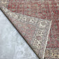 ビンテージ vintage トルコ製 手織り キリムラグ ランナー カーペット 絨毯 270x158cm レッド系 ボヘミアン柄 ●