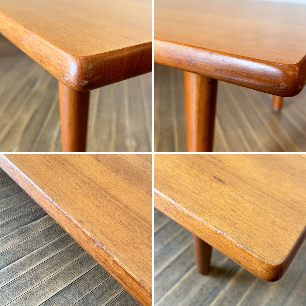 フカザワウッドワーキング FUKAZAWA WOOD WORKING ライムライト LIME-LIGHT ローテーブル チーク材 W121cm ジャパンビンテージ ◎