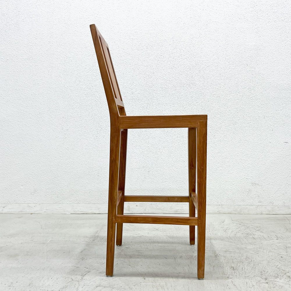 チーク 無垢材 teak wood ハイチェア カウンターチェア OLD JAVA アジアン スタイル A 〓