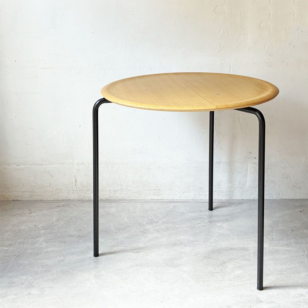 エンゲルブレヒト Engelbrechts ケヴィ KEVI 2010 ダイニングテーブル オーク材 プライウッド カフェテーブル 70cm 3本脚 ヨルゲン・ラスムッセン デンマーク 未使用品 ★