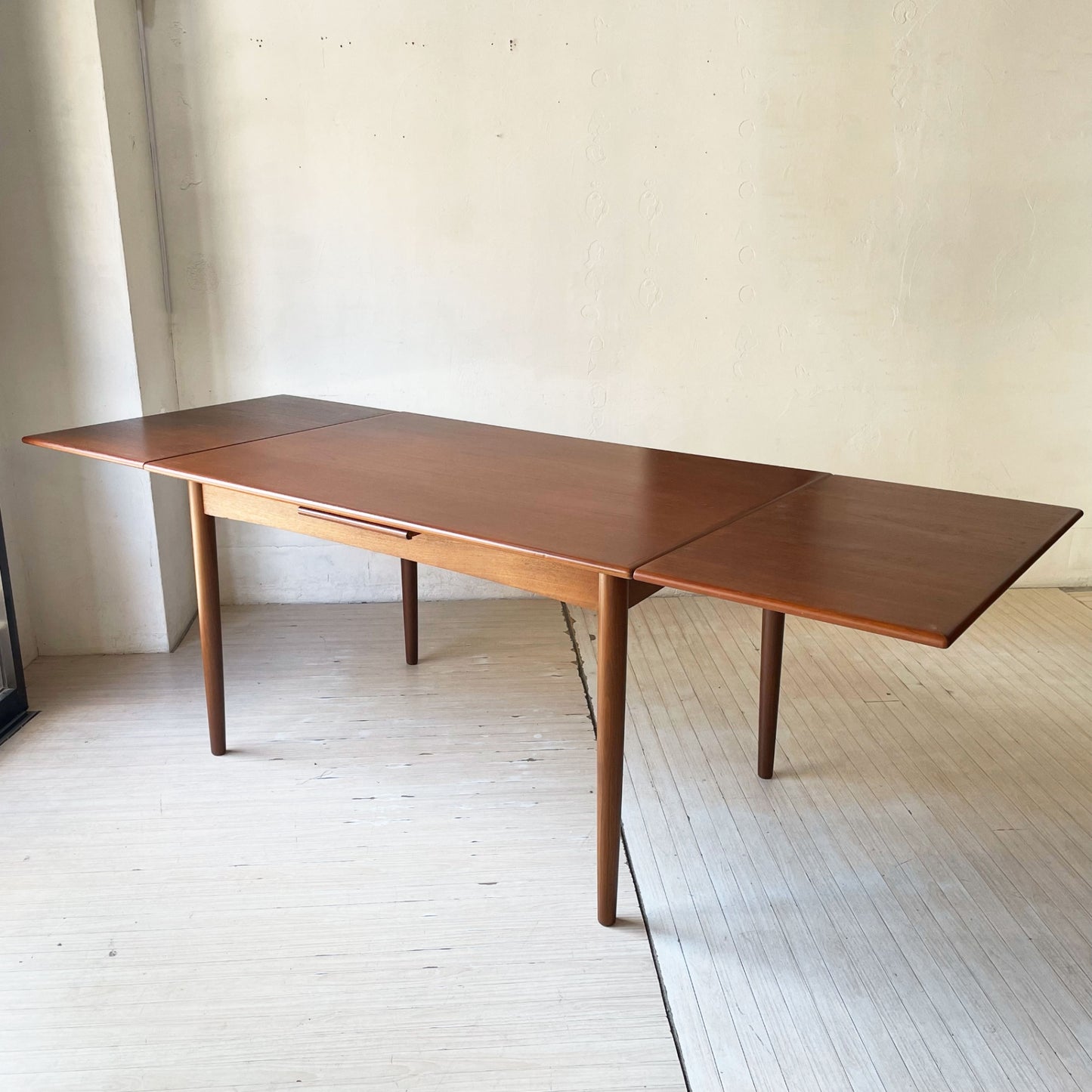 デンマークビンテージ Danish Vintage エクステンション EX ダイニングテーブル チーク材 伸長式 北欧家具 ★
