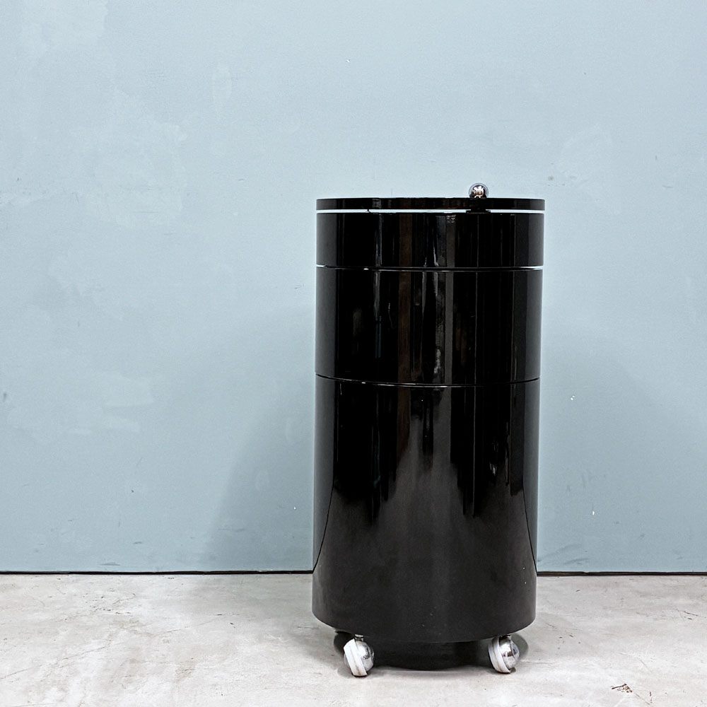 ヴィトラ vitra バーボーイ BAR BOY ロールコンテナ ブラック サービングカート ヴェルナー・パントン Verner Panton ミッドセンチュリーモダン ◎