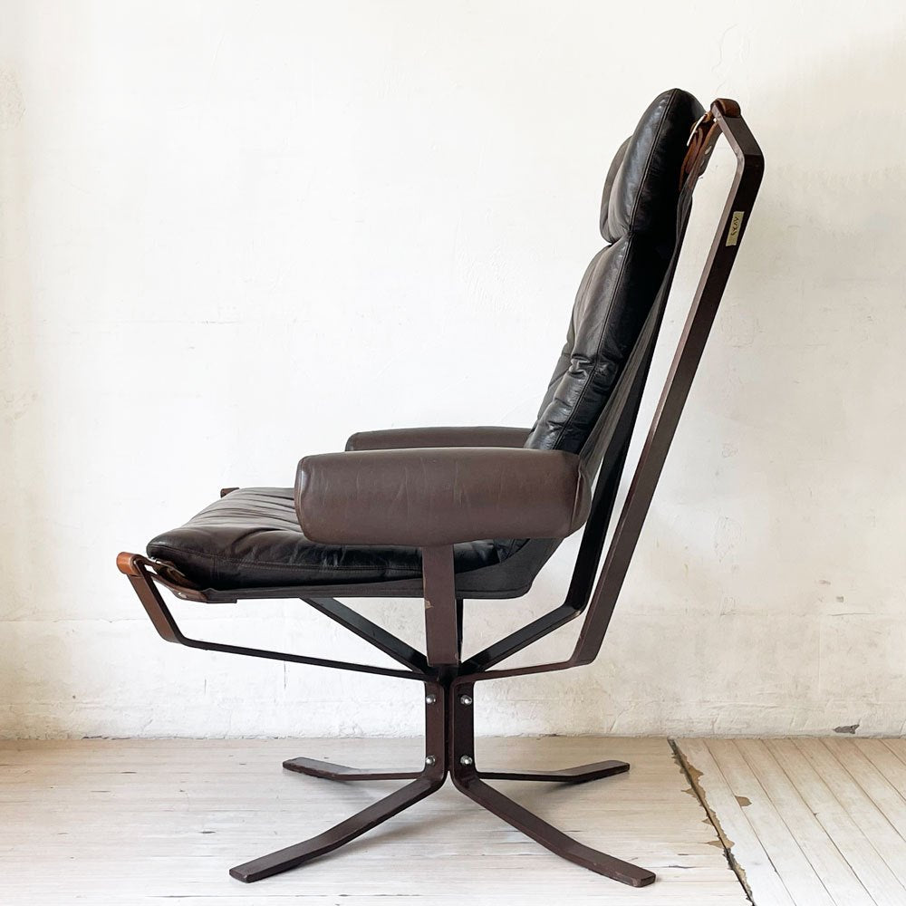 バットネ VATNE ファルコンチェア Falcon Chair ハイバック アーム付き メタルフレーム シガード・レッセル Sigurl Resell ノルウェー 希少デザイン ★