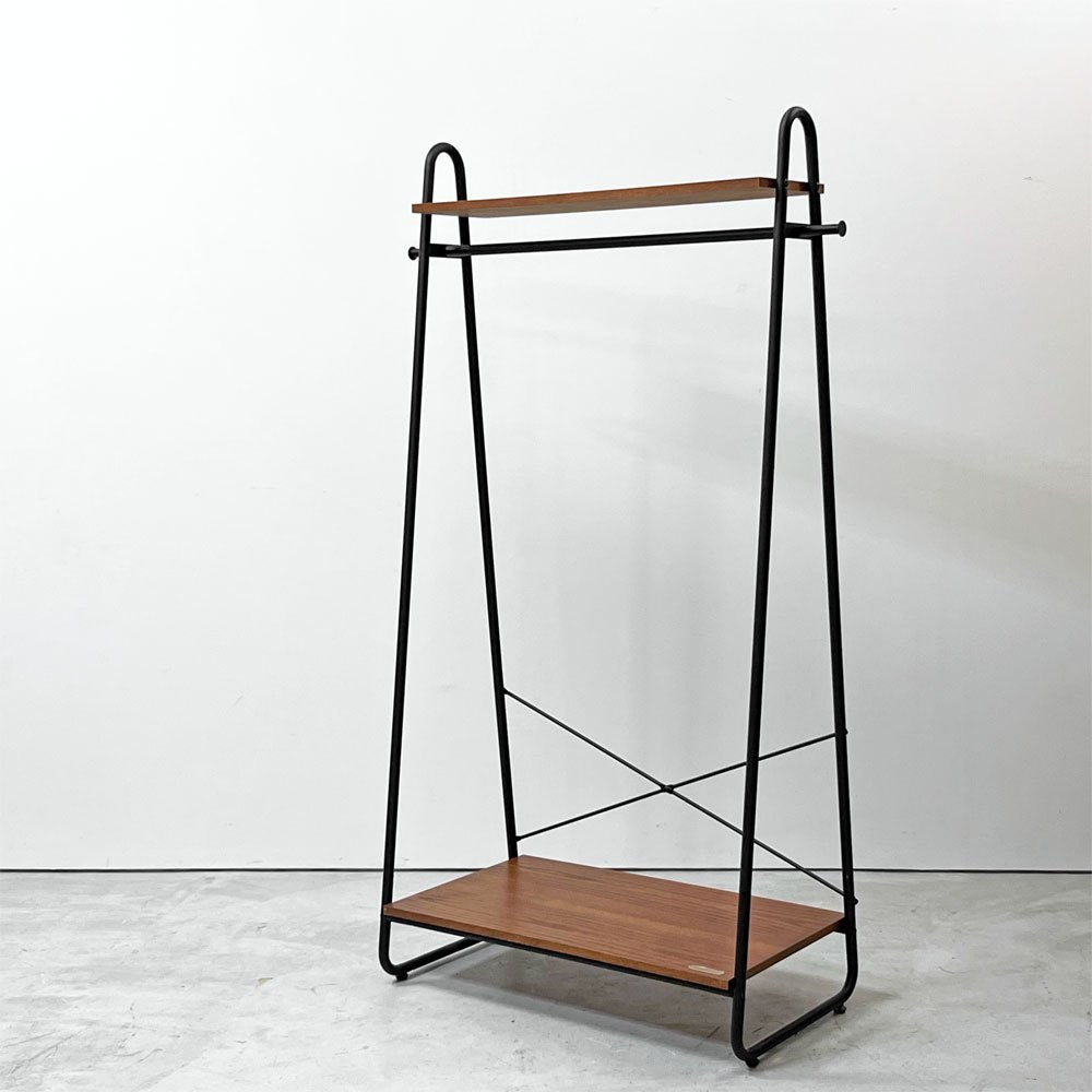 ニコアンド niko and… furniture & supply リビングテリトリー LIVING TERRITORY ハンガーラック オーク材 スチールフレーム インダストリアルデザイン 定価￥14,740- ●